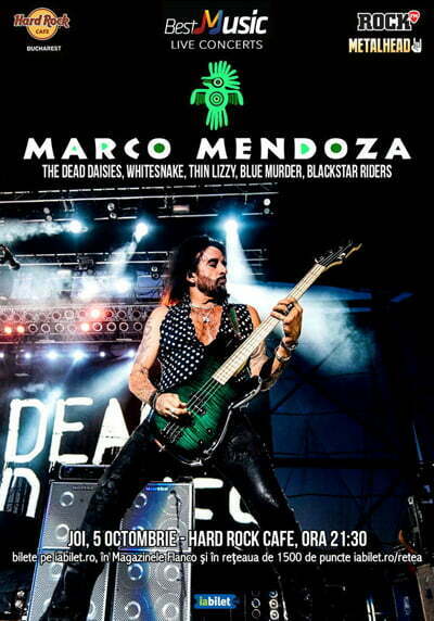 Legendarul Marco Mendoza cântă la Hard Rock Cafe pe 5 octombrie 2017