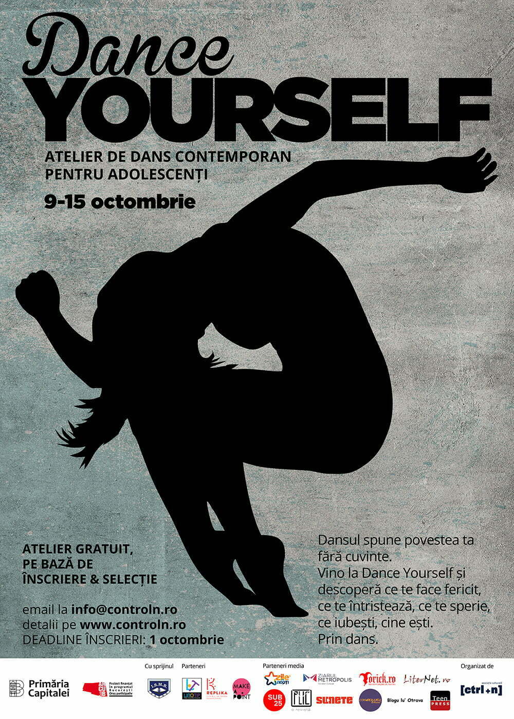 Dance Yourself - atelier de dans contemporan pentru adolescenți