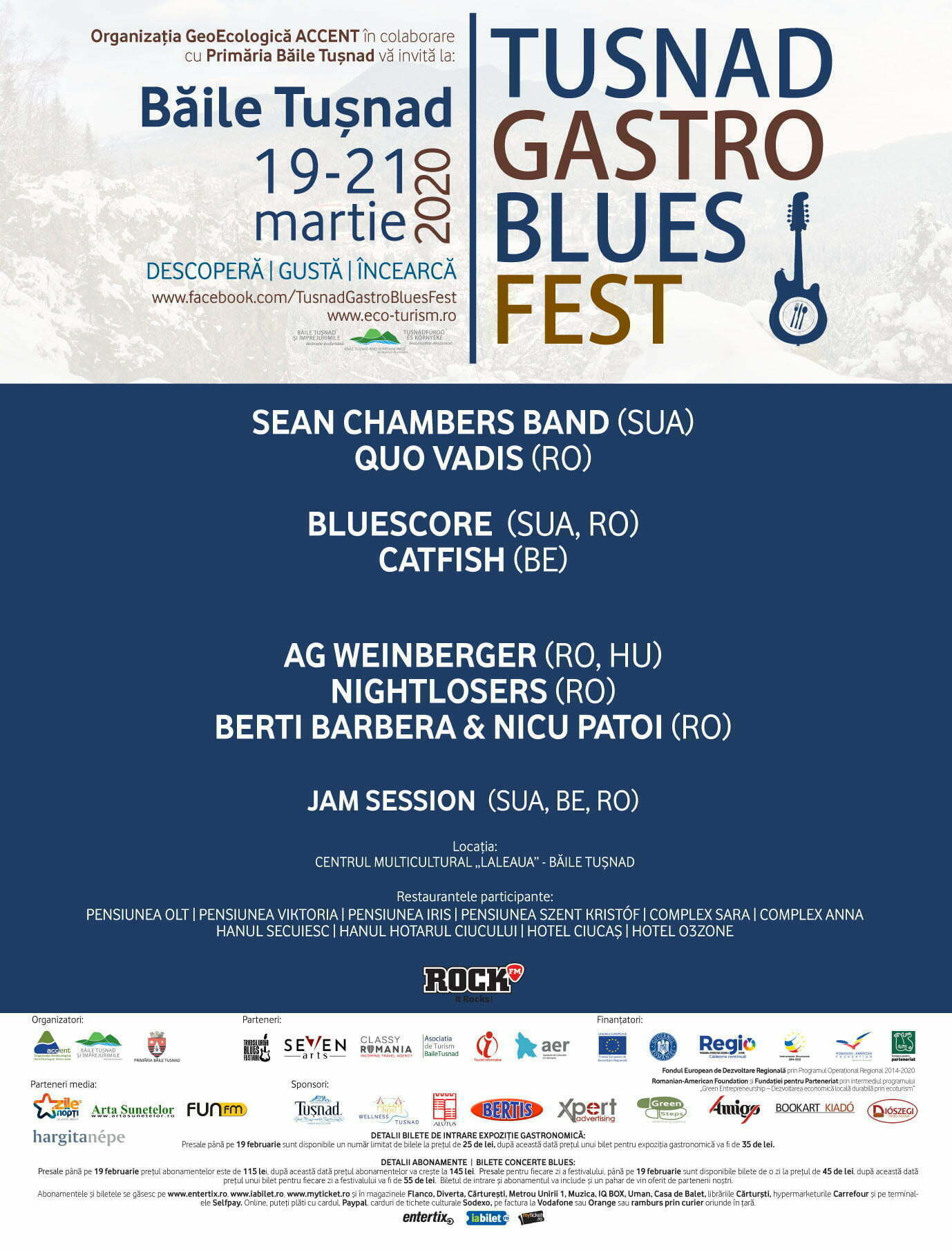 TUSNAD GASTRO BLUES FEST | 19 - 21 martie 2020 @ Băile Tușnad