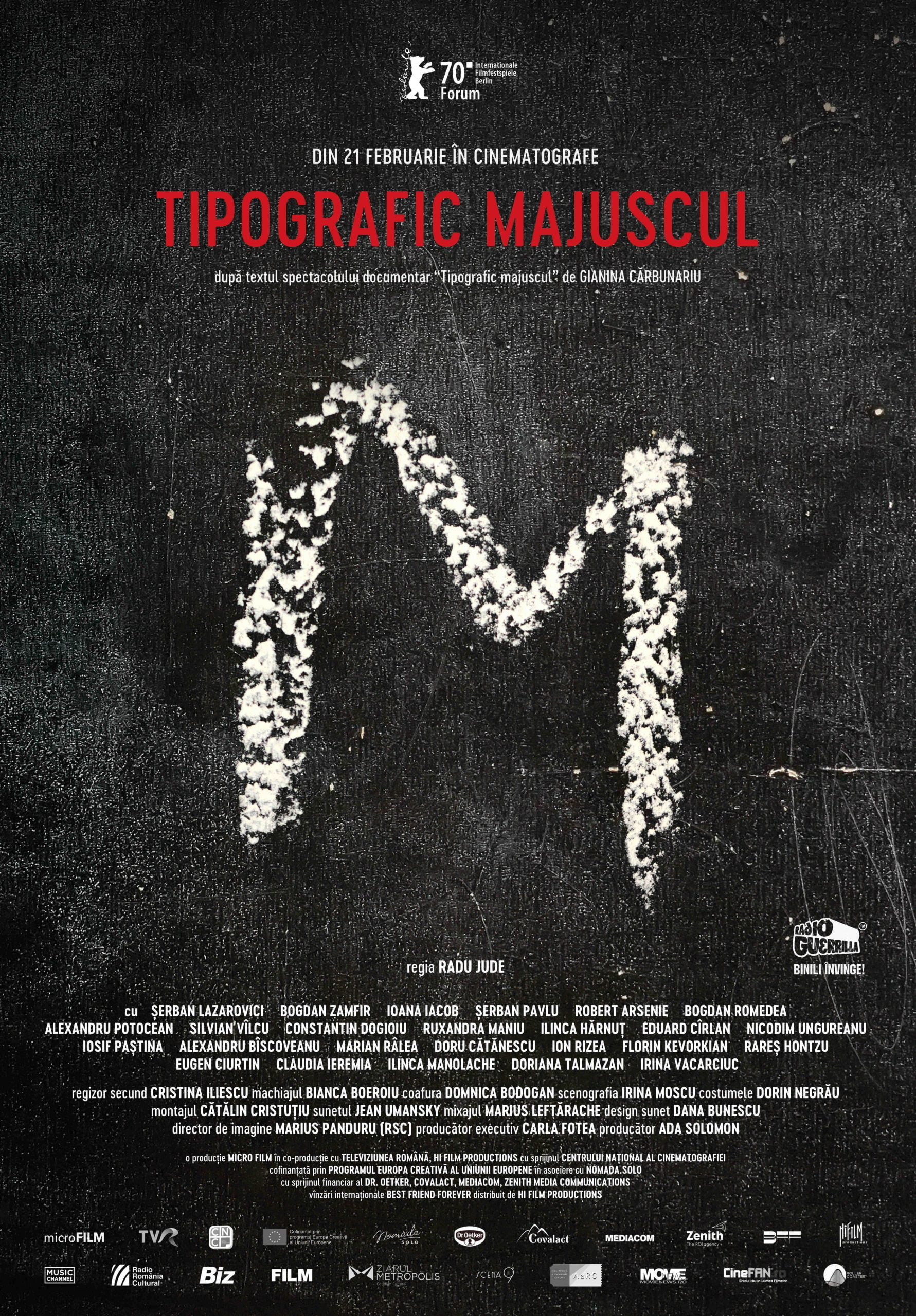 „Tipografic Majuscul”, de Radu Jude, premiera internațională pe 22 februarie la Berlinale 2020