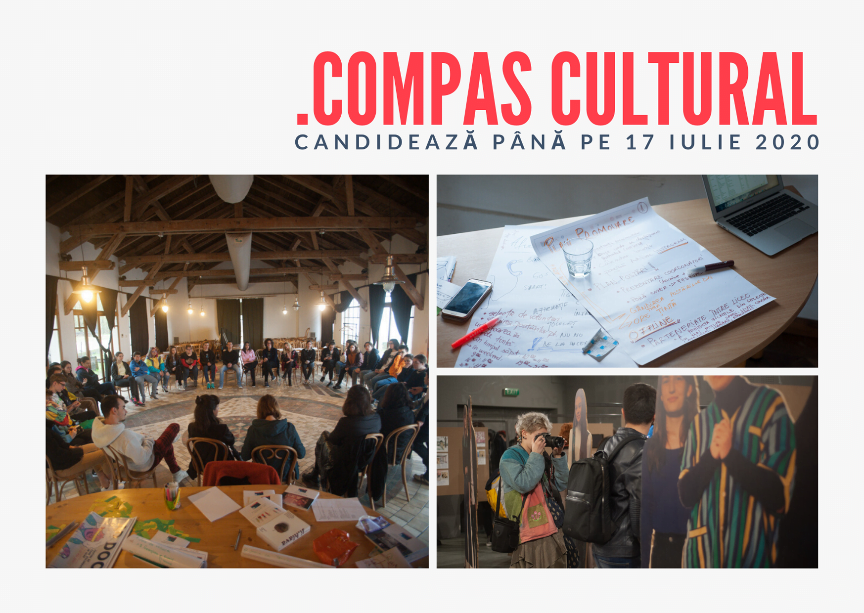 Am prelungit înscrierile la Compas Cultural, programul care pregătește coordonatori de hub cultural adolescenți