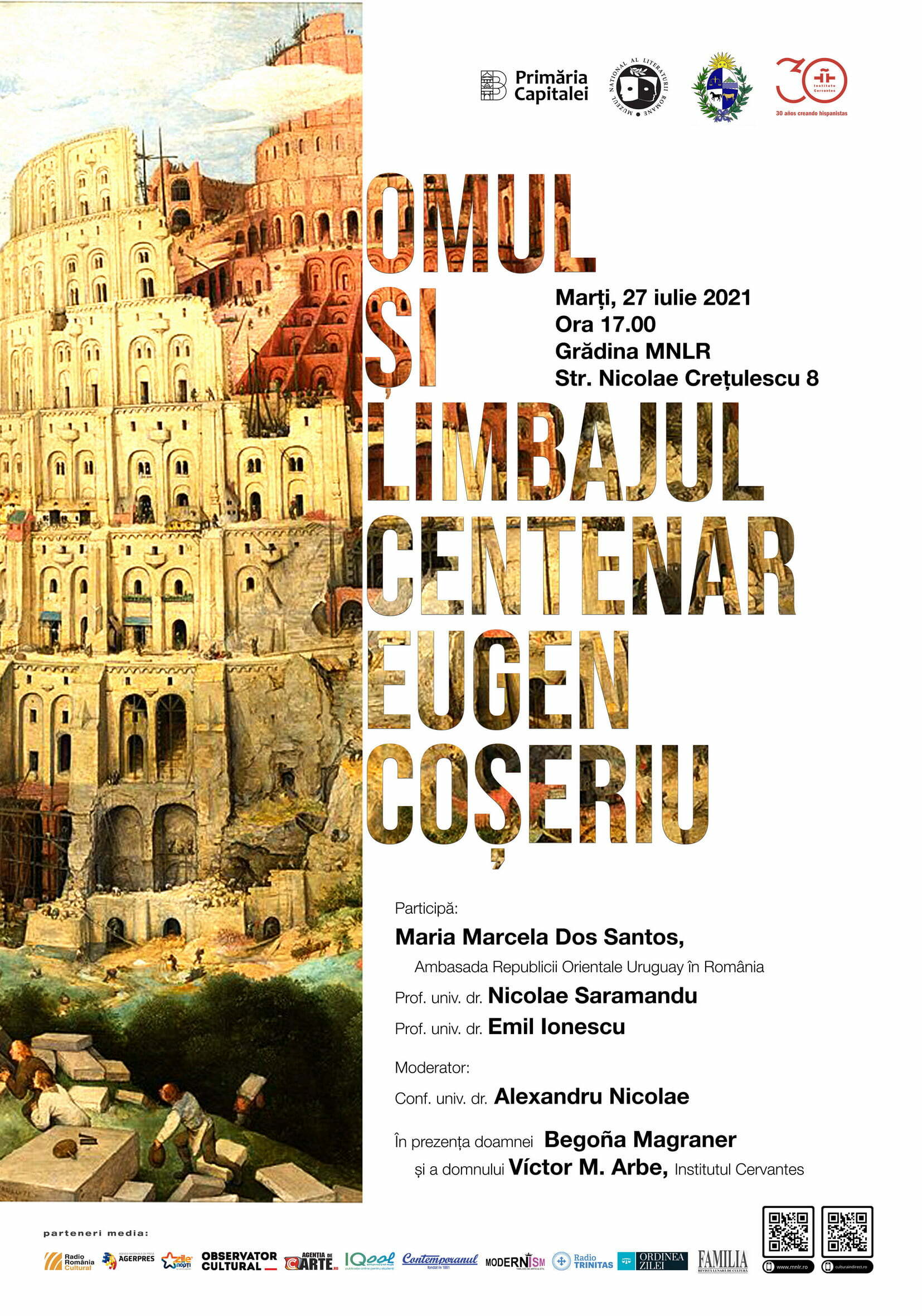 Muzeul Național al Literaturii Române organizează evenimentul Omul și limbajul