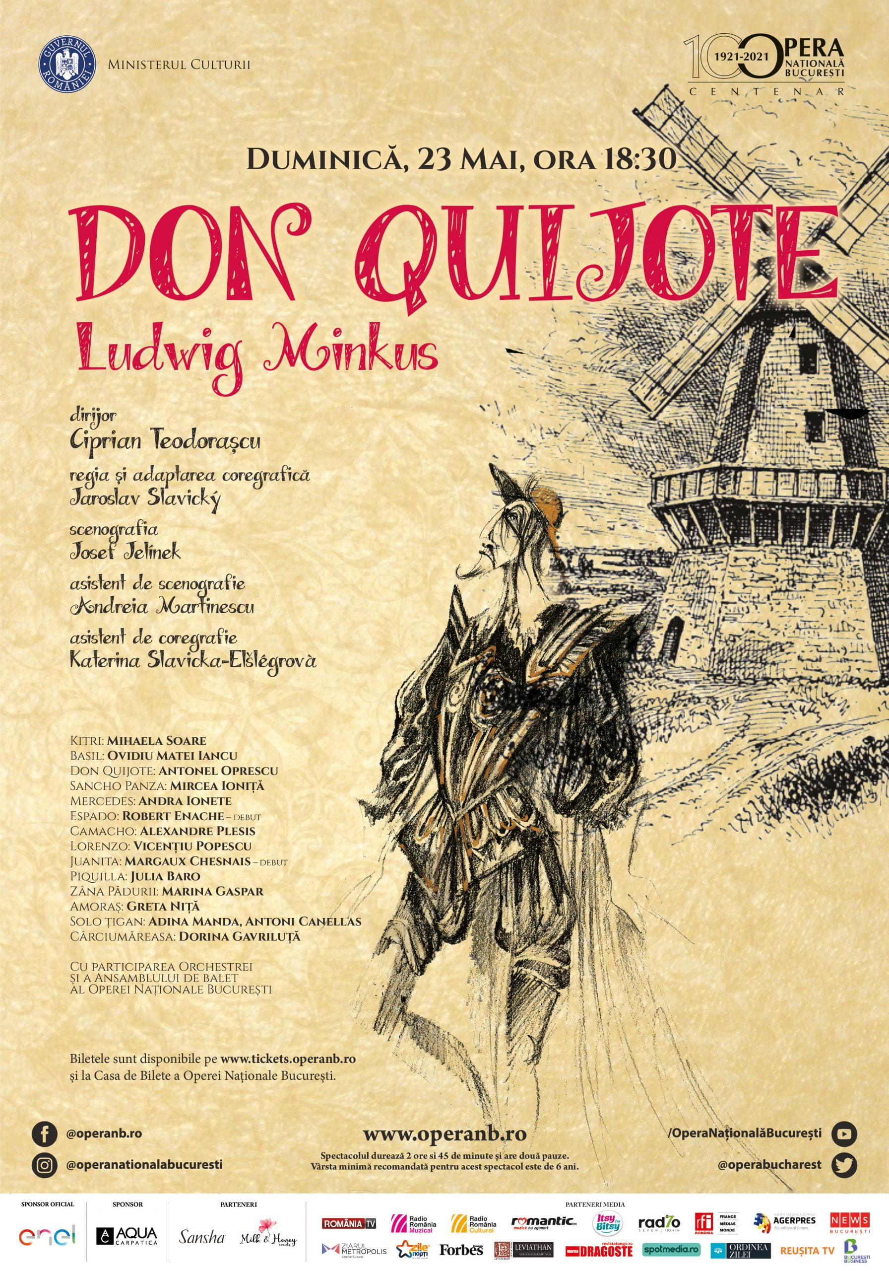 „Cavalleria Rusticana”, „Pagliacci” și „Don Quijote” în această săptămână pe scena Operei Naționale București