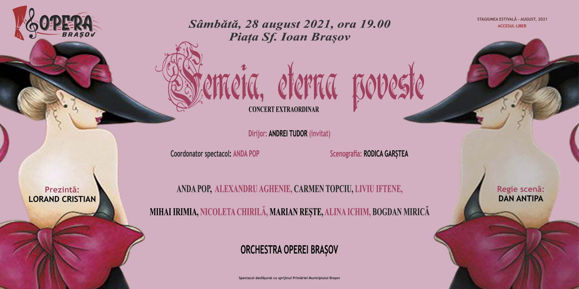 „Femeia, eterna poveste”, concert extraordinar în Piața Sf. Ioan