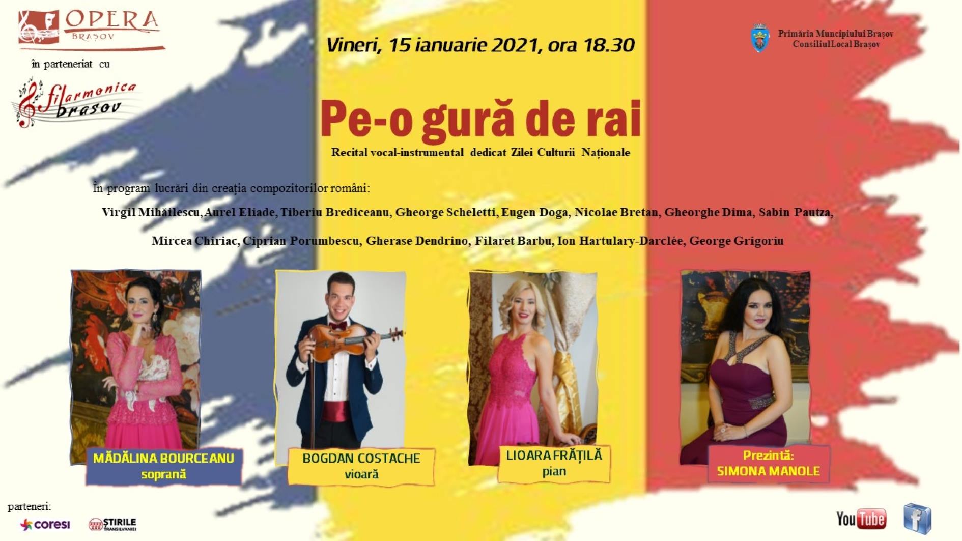 Recital 100% românesc, de Ziua Culturii Naționale