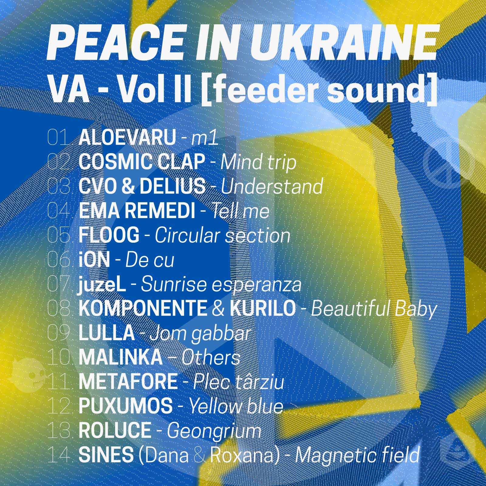 Descarcă a doua compilație PEACE IN UKRAINE VA – Vol II lansată de feeder sound pentru a ajuta artiștii ucraineni
