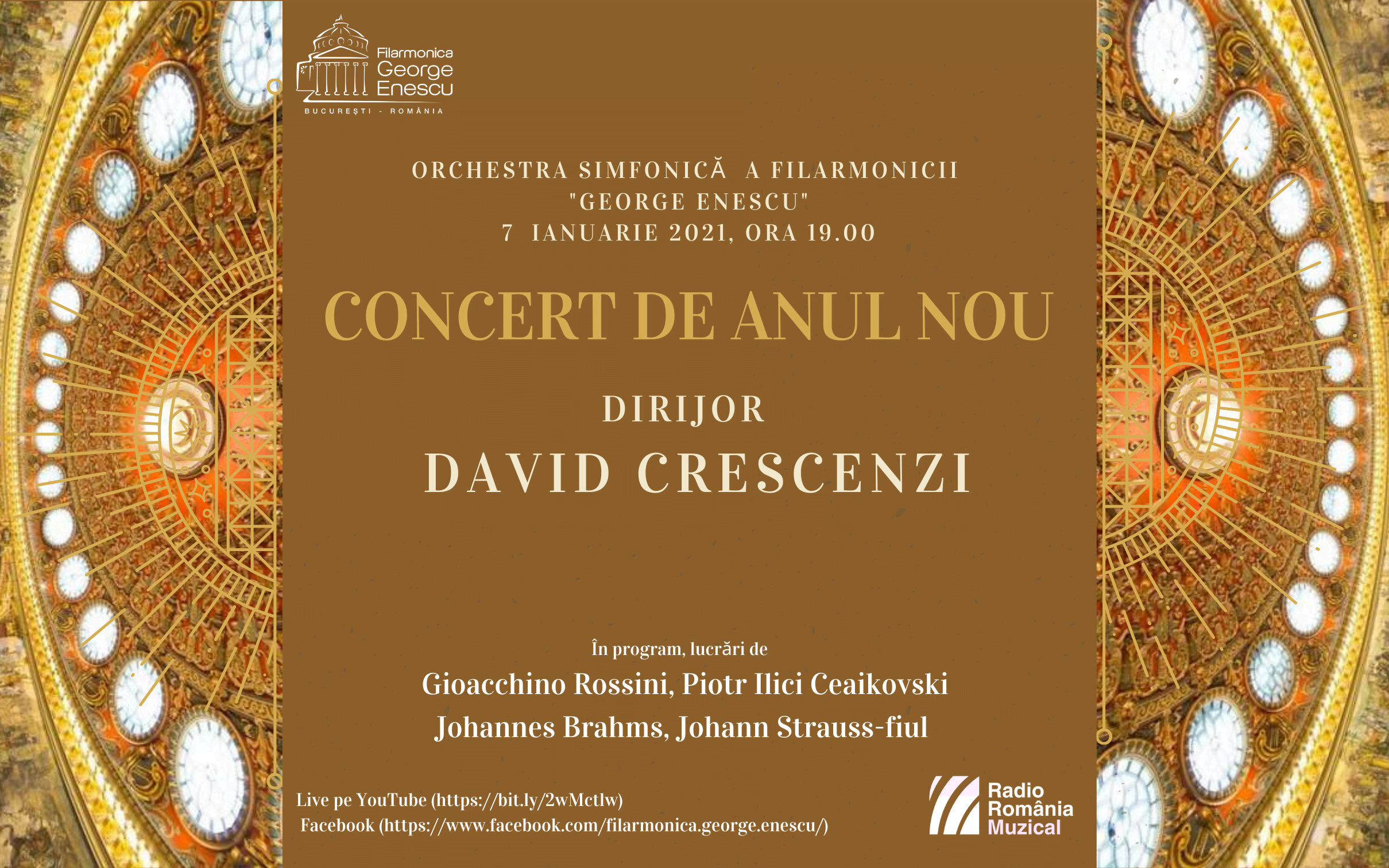 Concert de Anul Nou live, fără public, la Filarmonica „George Enescu”