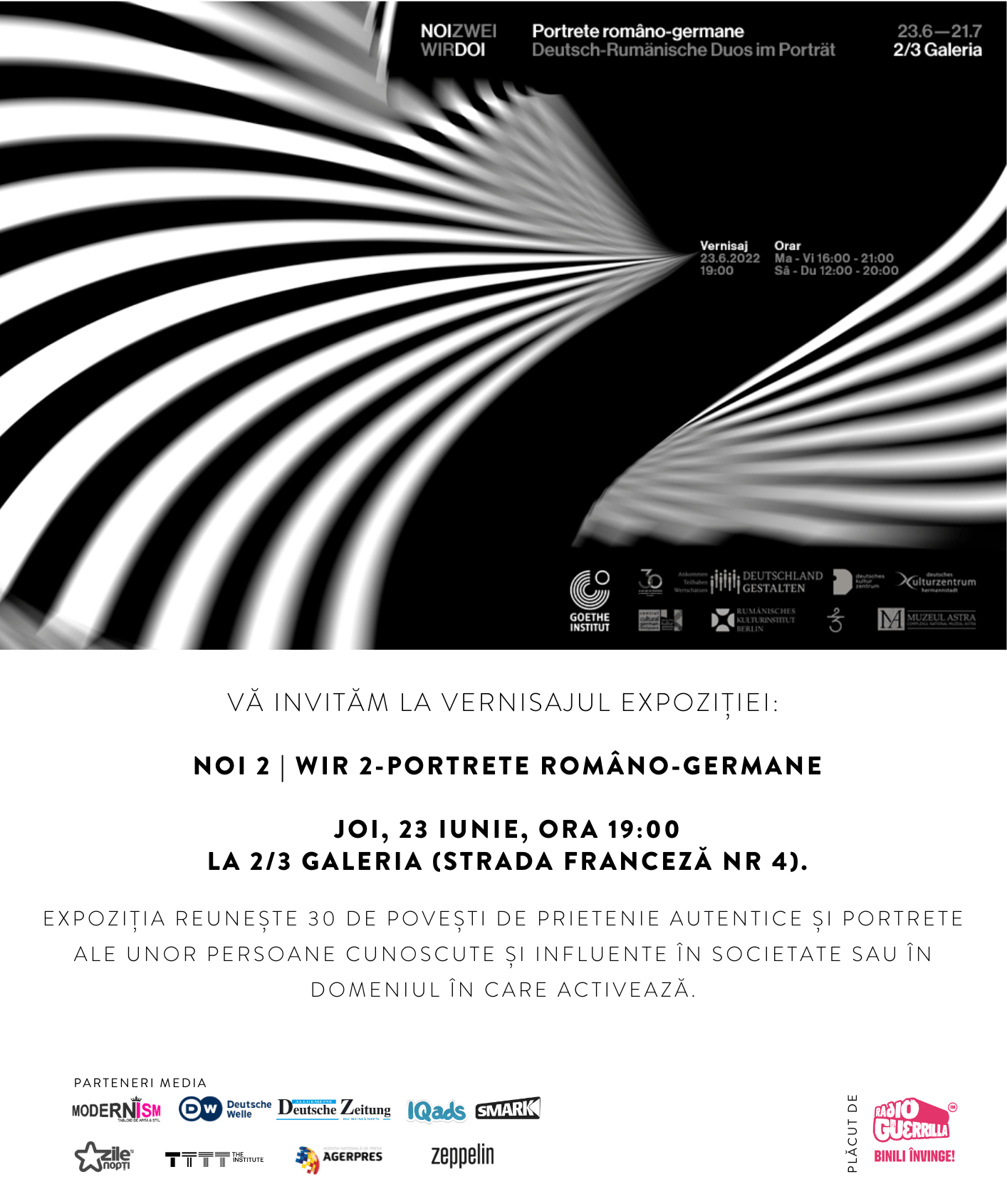 Goethe-Institut celebrează parteneriatul româno-german printr-o expoziție documentară inedită organizată la 2/3 Galeria