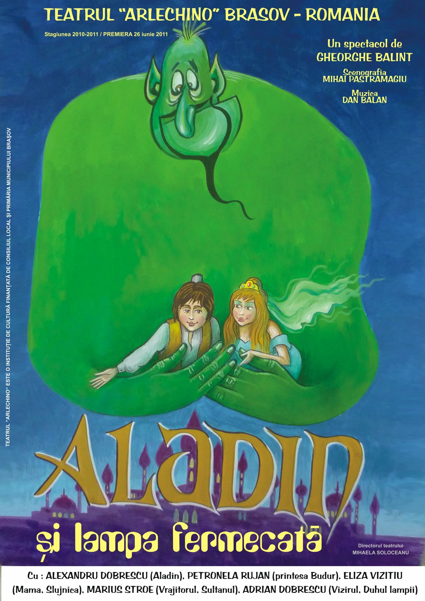 aladin si lampa fermecata arlechino brasov