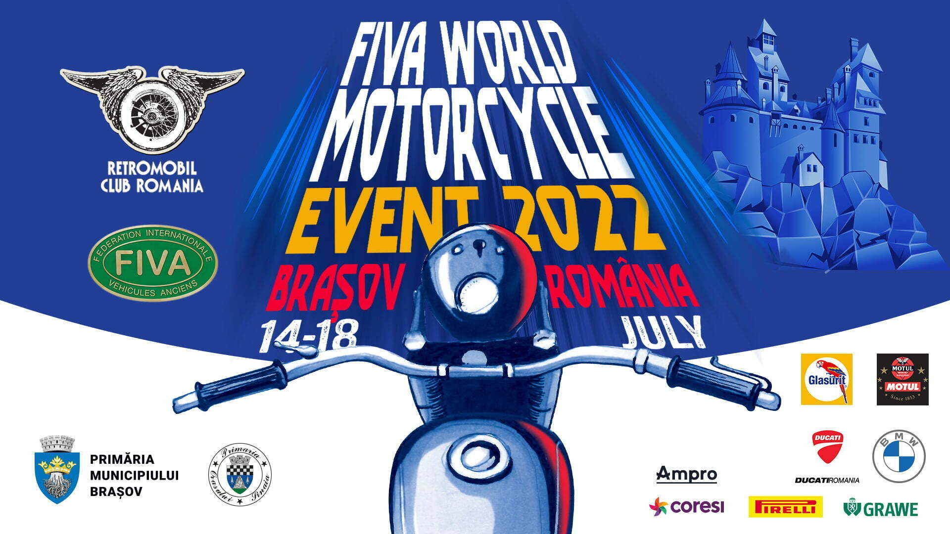 Organizatorul Retromobil Club România va desfășura la Brașov Fiva World Motorcycle Event 2022