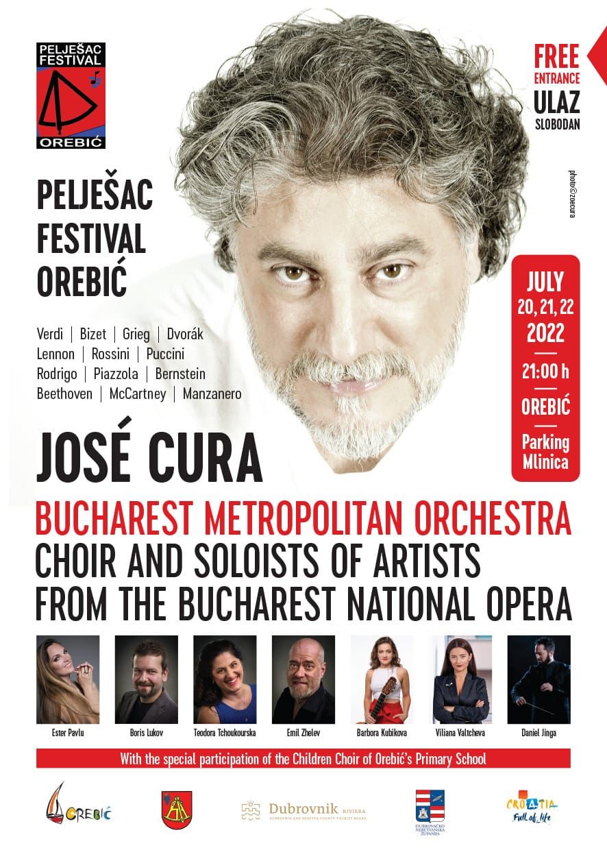 Orchestra Metropolitană București și dirijorul Daniel Jinga, invitaţi la Festivalul Pelješac Orebić, iniţiat de José Cura, între 20 și 22 iulie