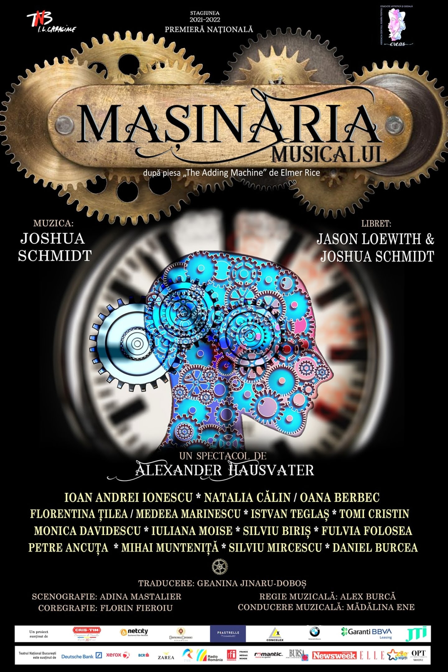 „Mașinăria.Musicalul”, o coproducție în regia lui Alexander Hausvater are premiera la Teatrul Național din București