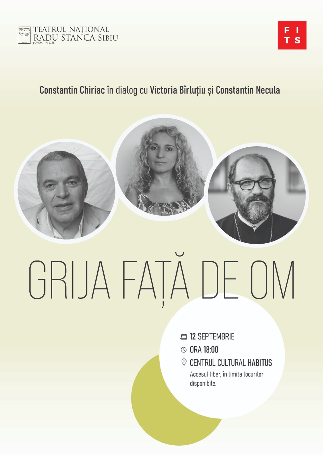 Se reiau conferințele speciale TNRS & FITS: Constantin Chiriac în dialog cu Victoria Bîrluțiu și Constantin Necula