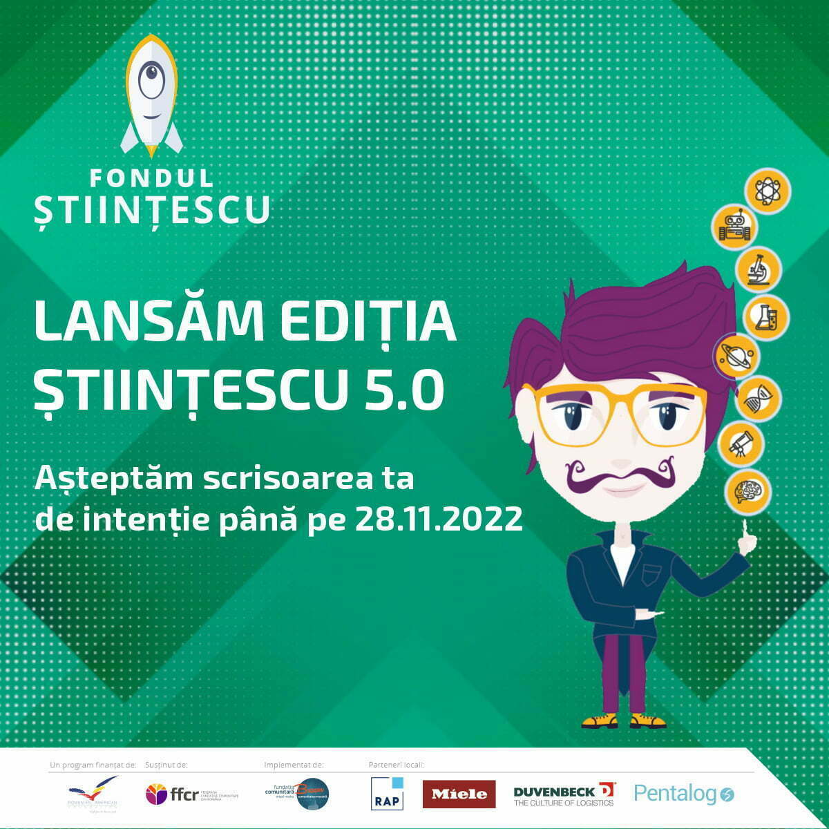 Apel de proiecte în cadrul ediției Științescu 5.0 la Brașov cu o finanțare totală de 109.292 lei pentru 5-7 proiecte din domeniul educației STEAM