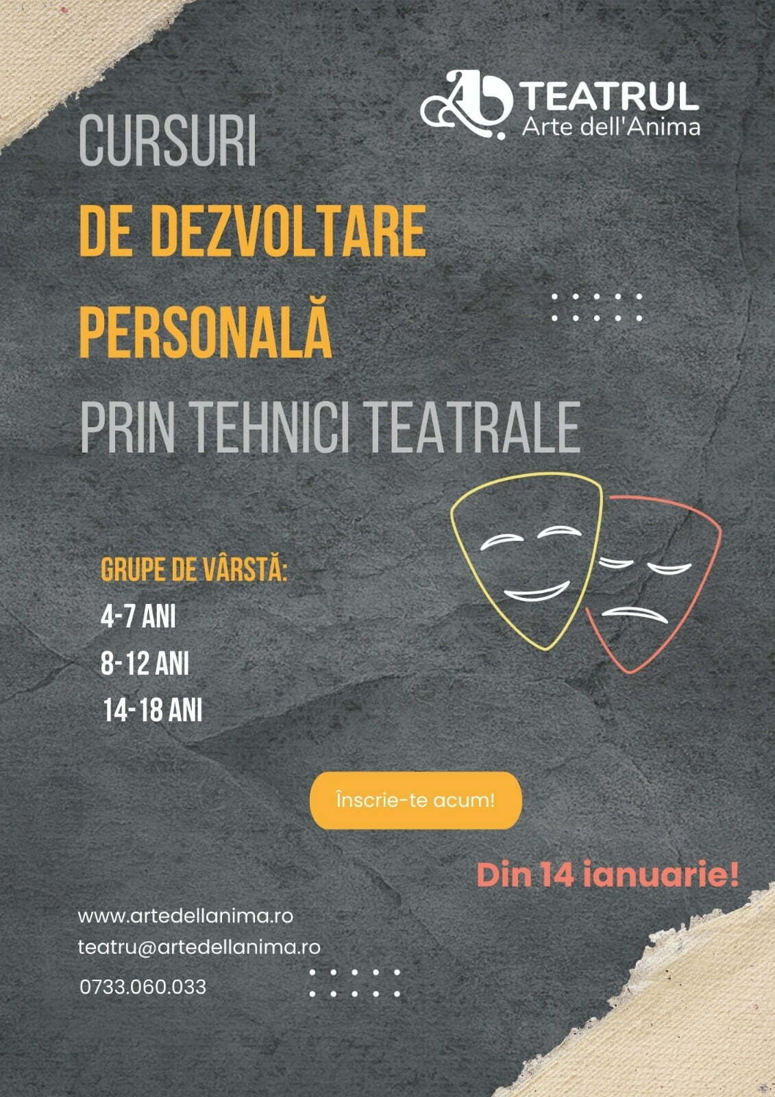 Tehnici Teatrale pentru copii