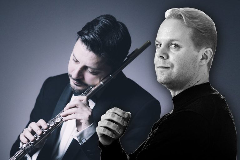 Dirijorul finlandez KALLE KUUSAVA și flautistul MATEI IOACHIMESCU: selecțiuni din „Evgheni Oneghin”, „Carmen” și „Lacul lebedelor”