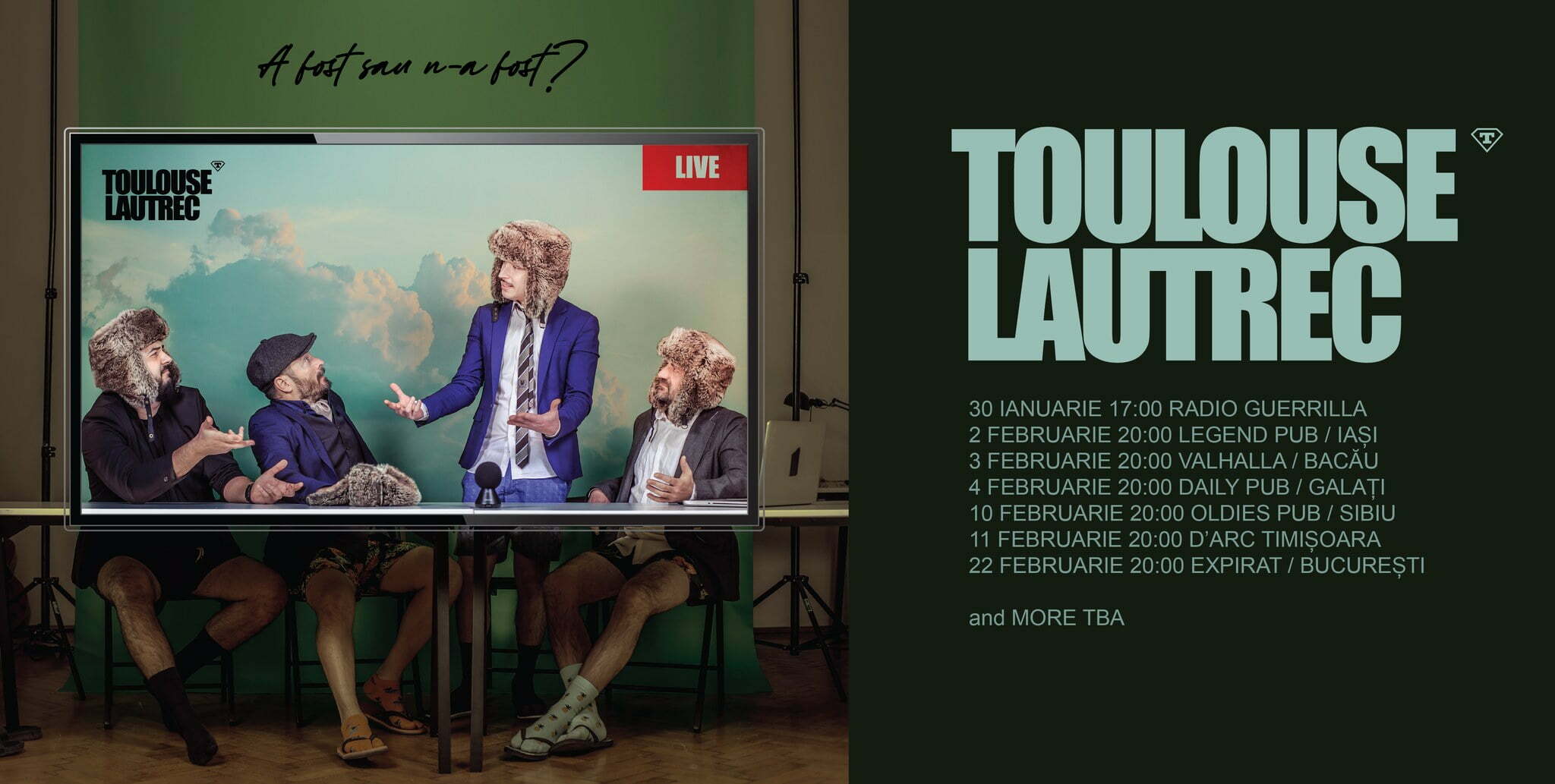 Toulouse Lautrec lansează albumul &sbquo;A fost sau n-a fost&rsquo; printr-un turneu național de promovare
