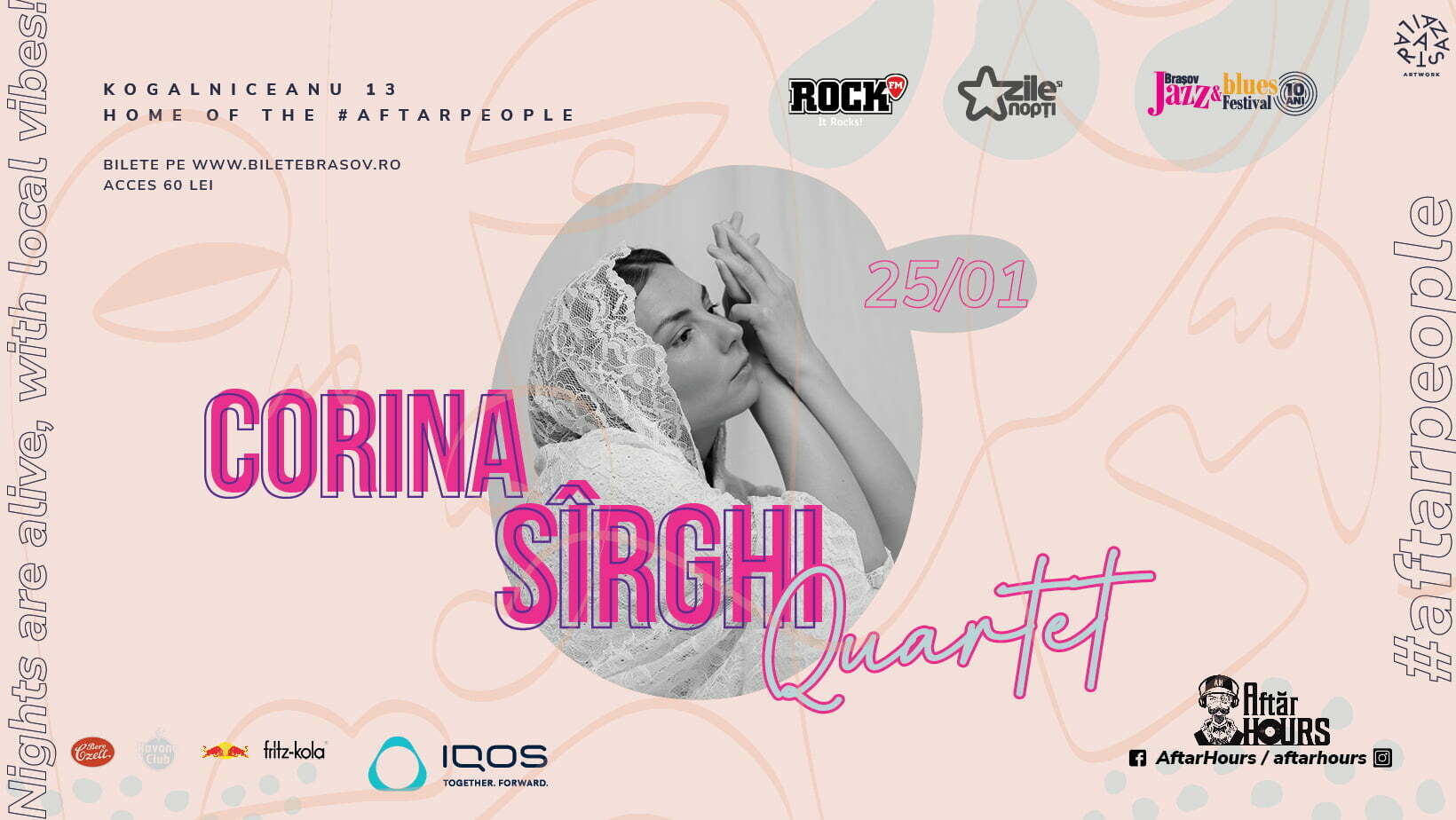 Mid-week Jazz cu Corina Sîrghi Quartet la Aftăr Hours, pe 25 ianuarie 2023