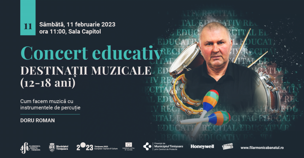 Recital educativ - Destinații muzicale (12-18 ani) @ Filarmonica Banatul Timișoara