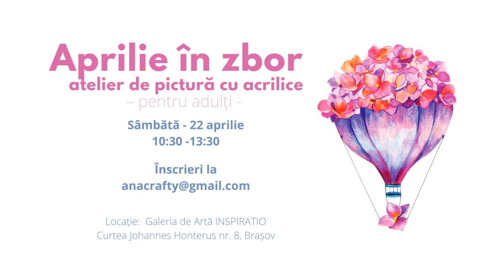 Aprilie în zbor | INSPIRATIO | Atelier de pictură cu acrilice pentru adulți