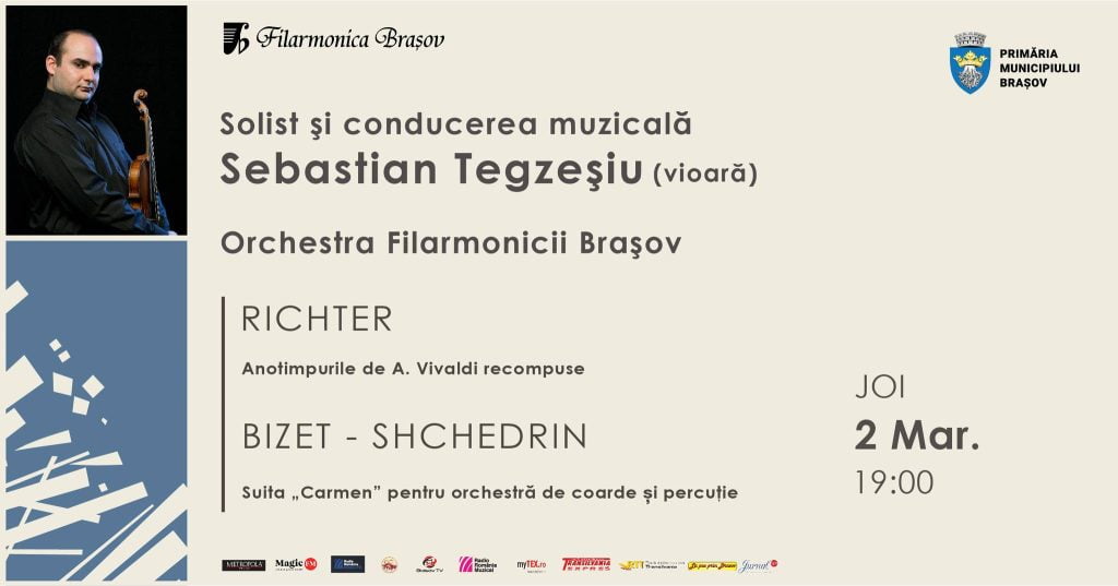 Sebastian Tegzeșiu și orchestra Filarmonicii Brașov în concert simfonic @ Filarmonica Brașov