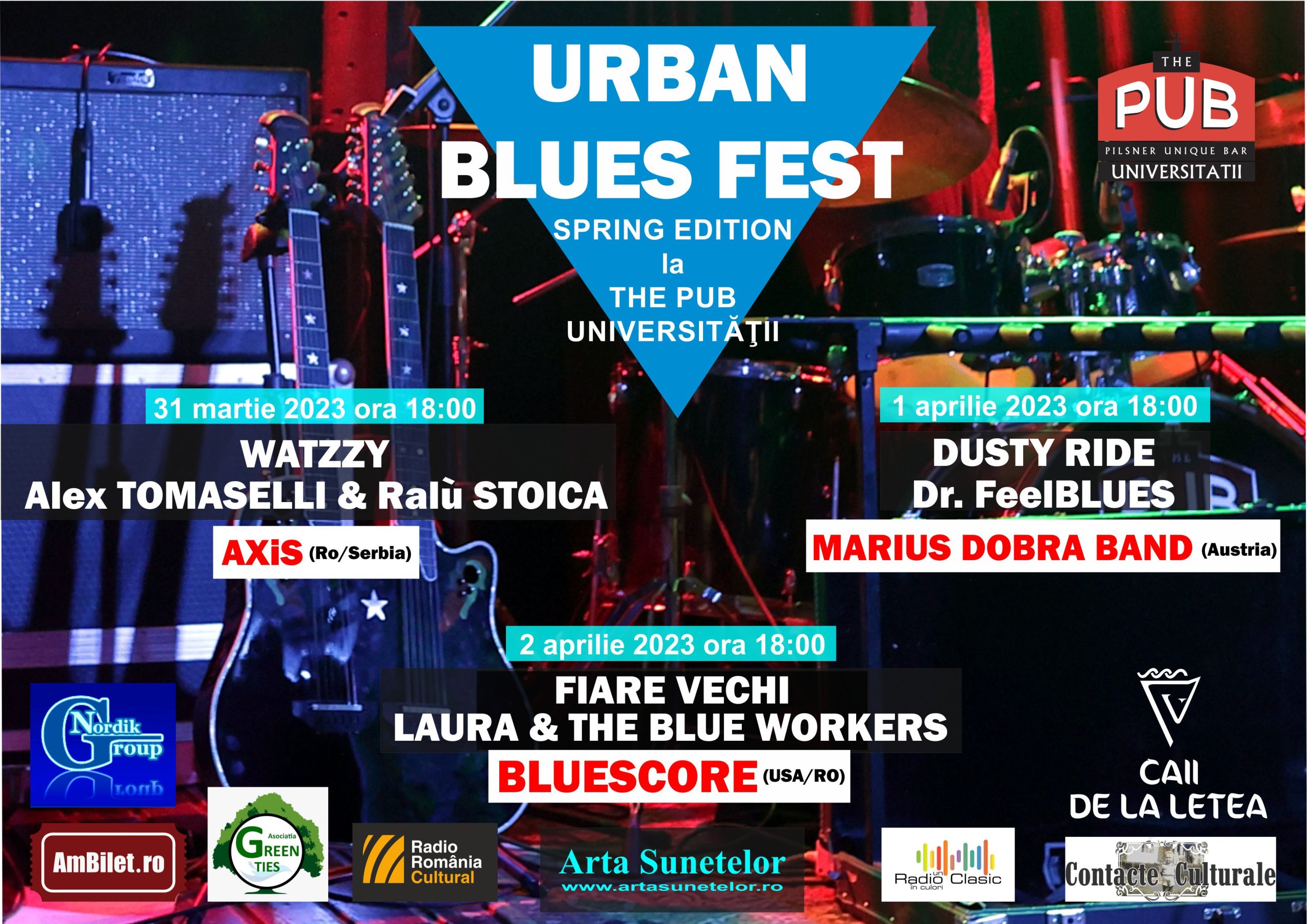 URBAN BLUES FEST #3, Spring edition – 31 martie, 1 şi 2 aprilie 2023 la The Pub Universităţii