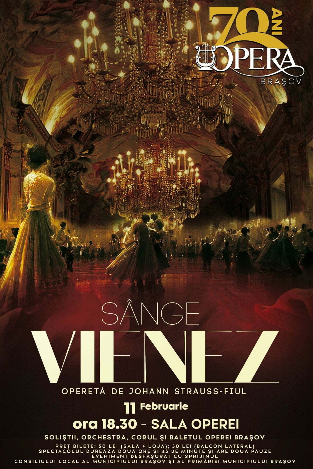 Record absolut de vânzare a biletelor la Brașov pentru opereta ”Sânge vienez”