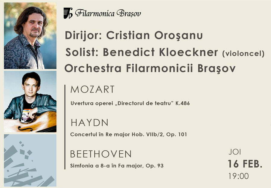 Regal Beethoven, Mozart, Haydn la Filarmonica Brașov
