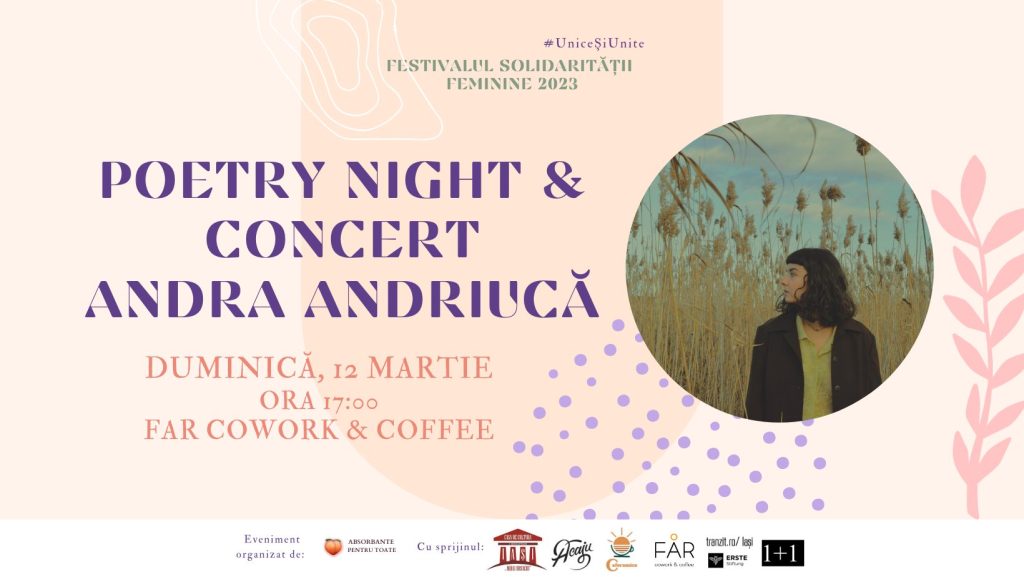 Poetry night și Concert Andra Andriucă