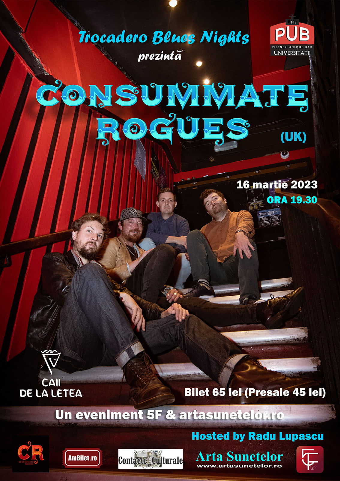 Trupa britanică Consummate Rogues concertează la The Pub Universităţii