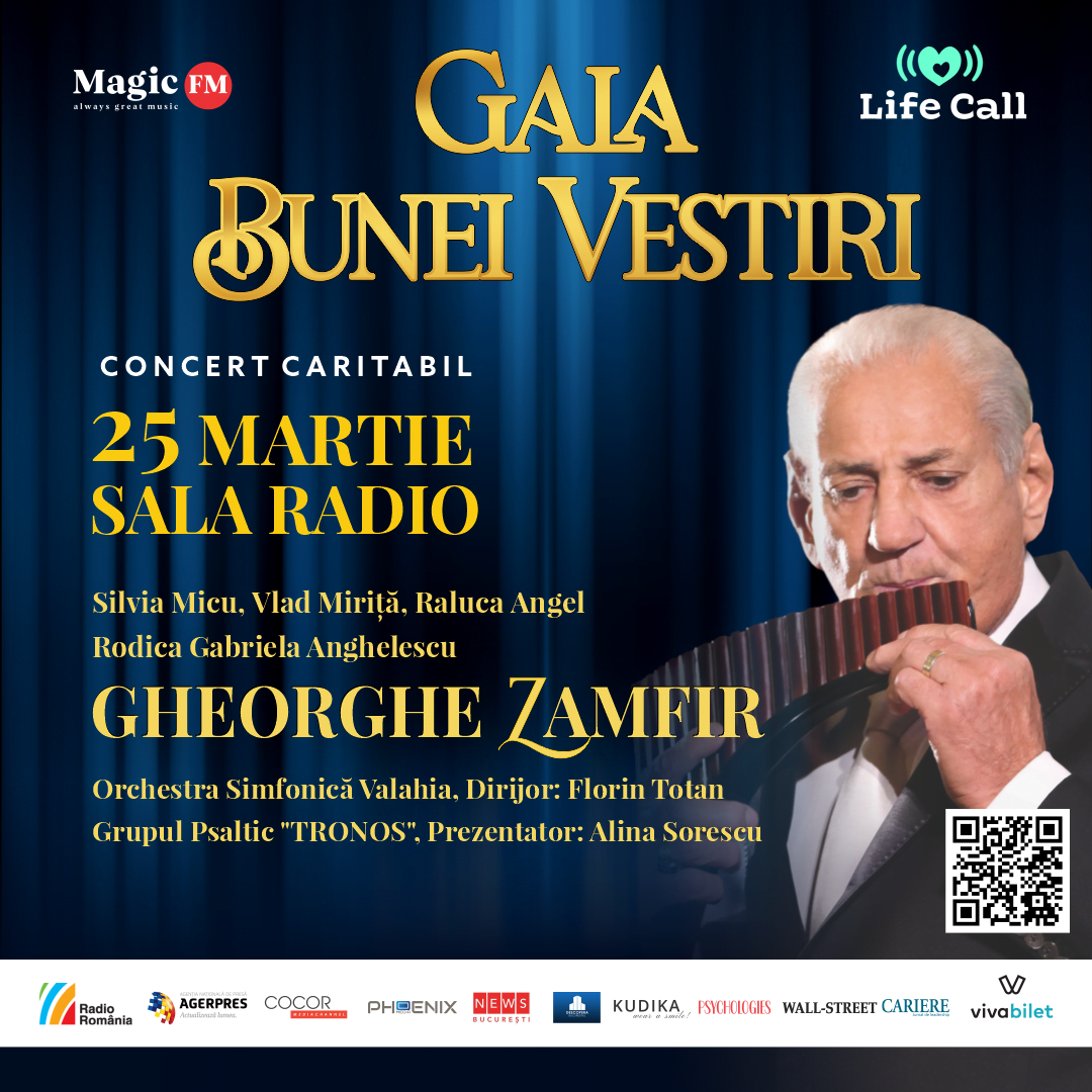 Maestrul Gheorghe Zamfir urcă pe scenă la Gala Bunei Vestiri, pentru o cauză caritabilă