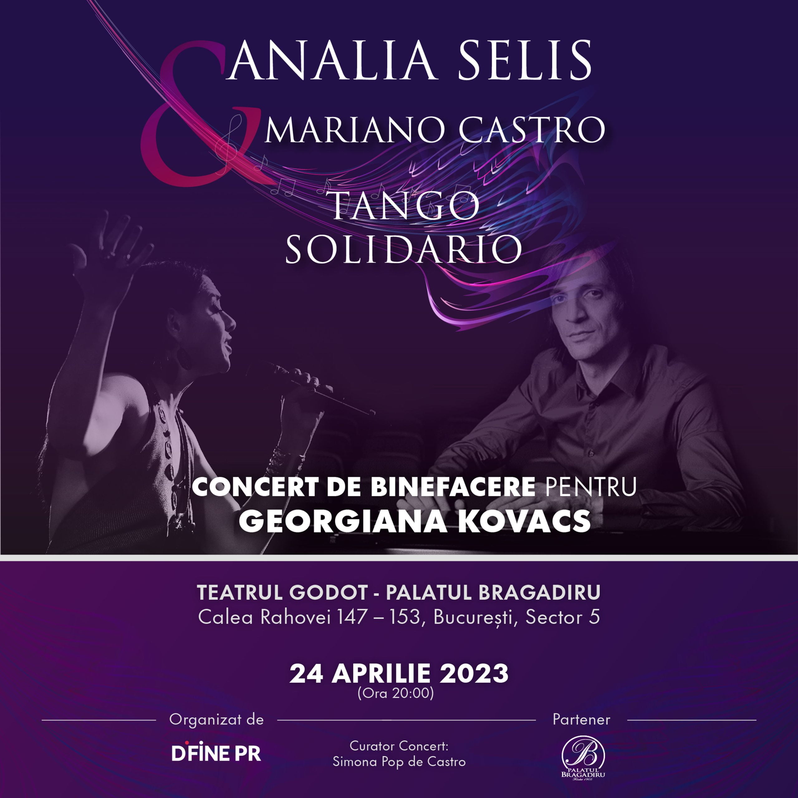 Tango Solidario cu Analia Selis și Mariano Castro: concert caritabil