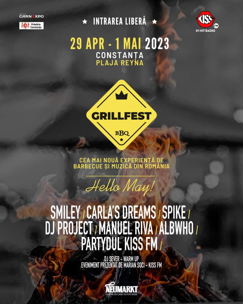 Grill Fest, cea mai nouă experiență de barbecue și muzică din România, are loc între 29 aprilie - 1 mai la Constanța