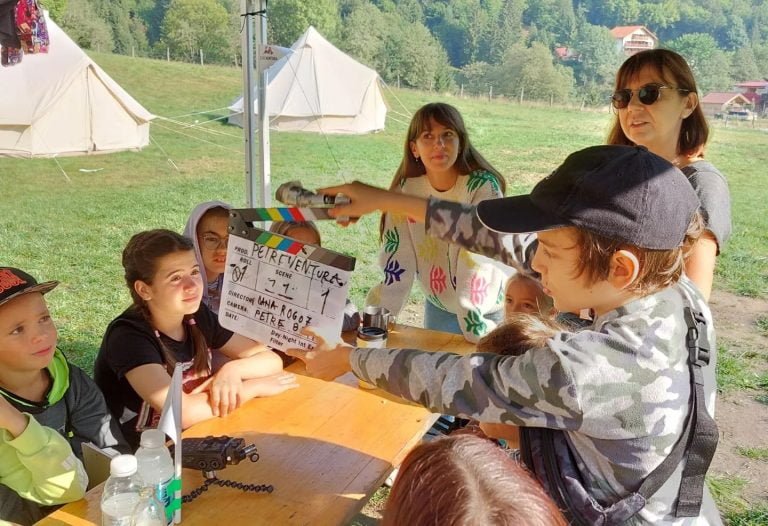 CineVentura, tabară de creație cinematografică pentru copii. Plaiul Foii, platou de filmare