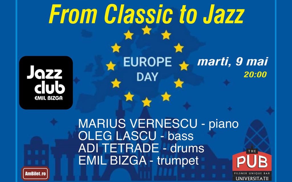 From Classic to Jazz - concert by Jazz Club Emil Bizga la The PUB Trocadero