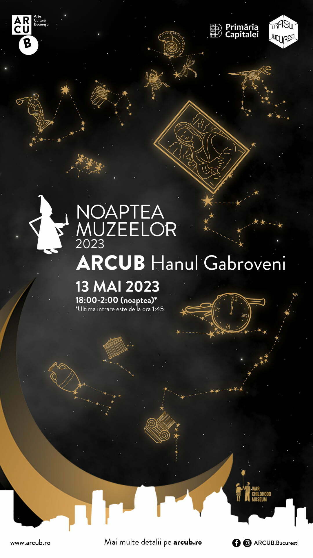 ARCUB la Noaptea Muzeelor din 13 mai: Acces gratuit la expoziţiile artiştilor Mircia Dumitrescu, Dana & Stéphane Maitec şi Cristian Graure