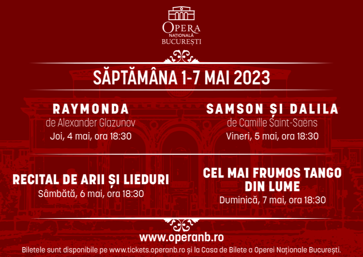 1-7 mai Opera Națională București