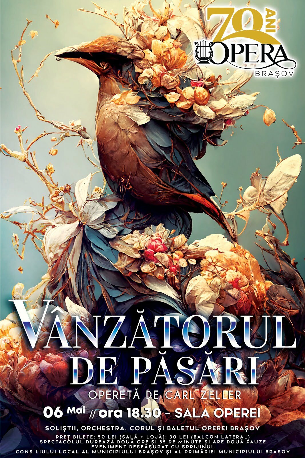 „Vânzătorul de păsări” deschide luna mai la Opera Brașov!