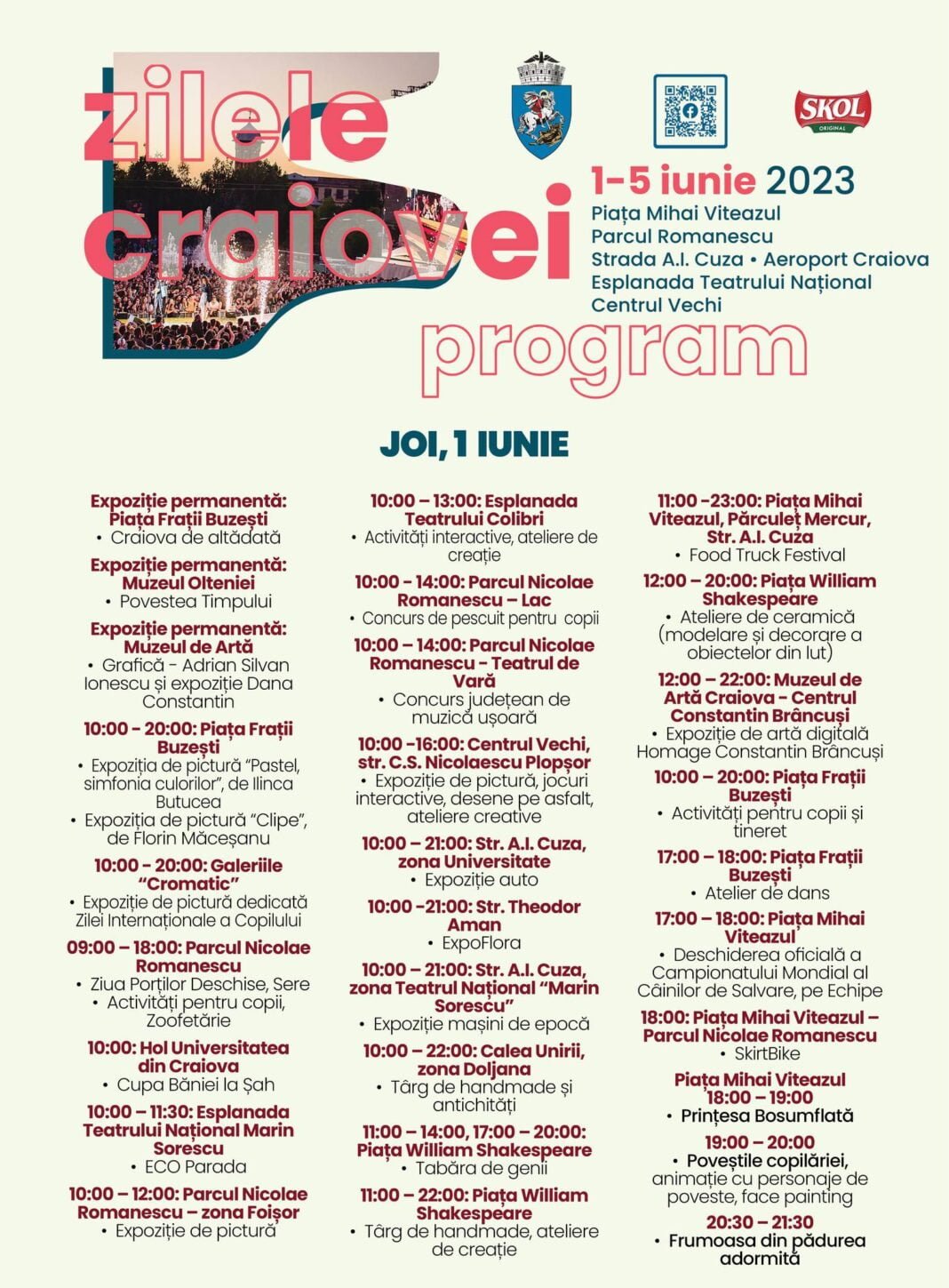 Zilele Craiovei - 1 iunie 2023