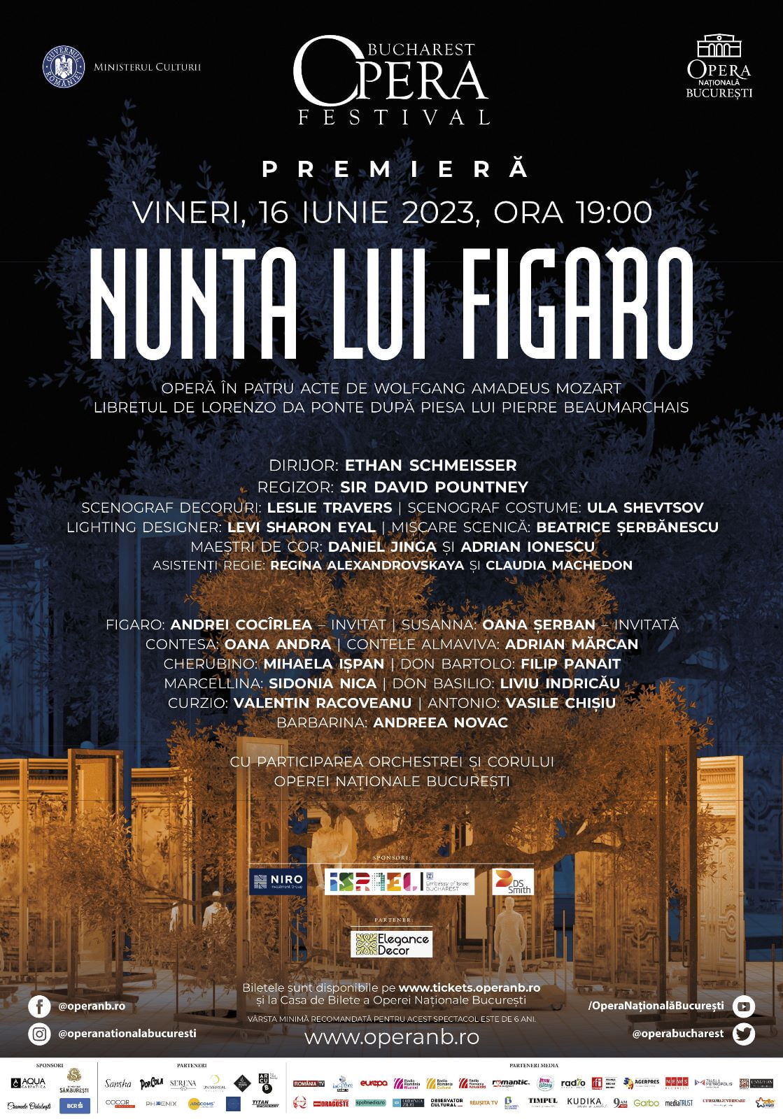 Premiera „Nunta lui Figaro”, deschide cea de-a doua ediție a Bucharest Opera Festival