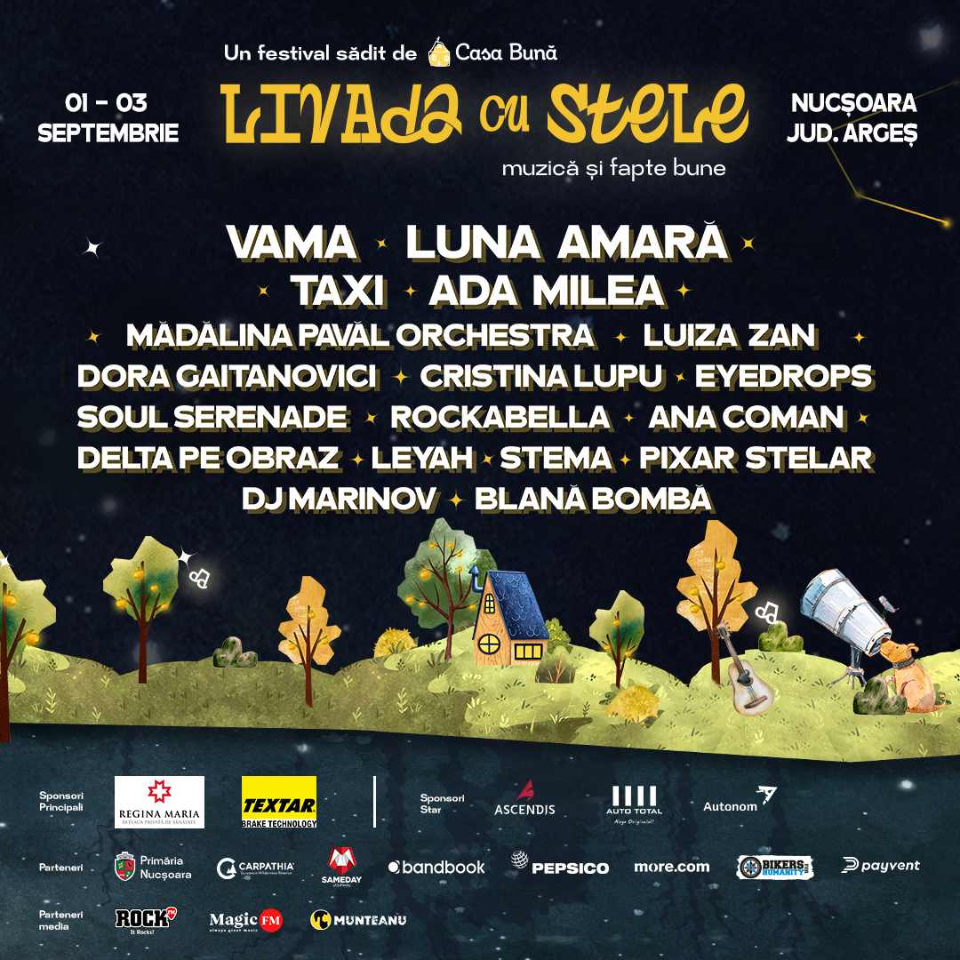 Livada cu stele – festival cu muzică și fapte bune sădit de Casa Bună
