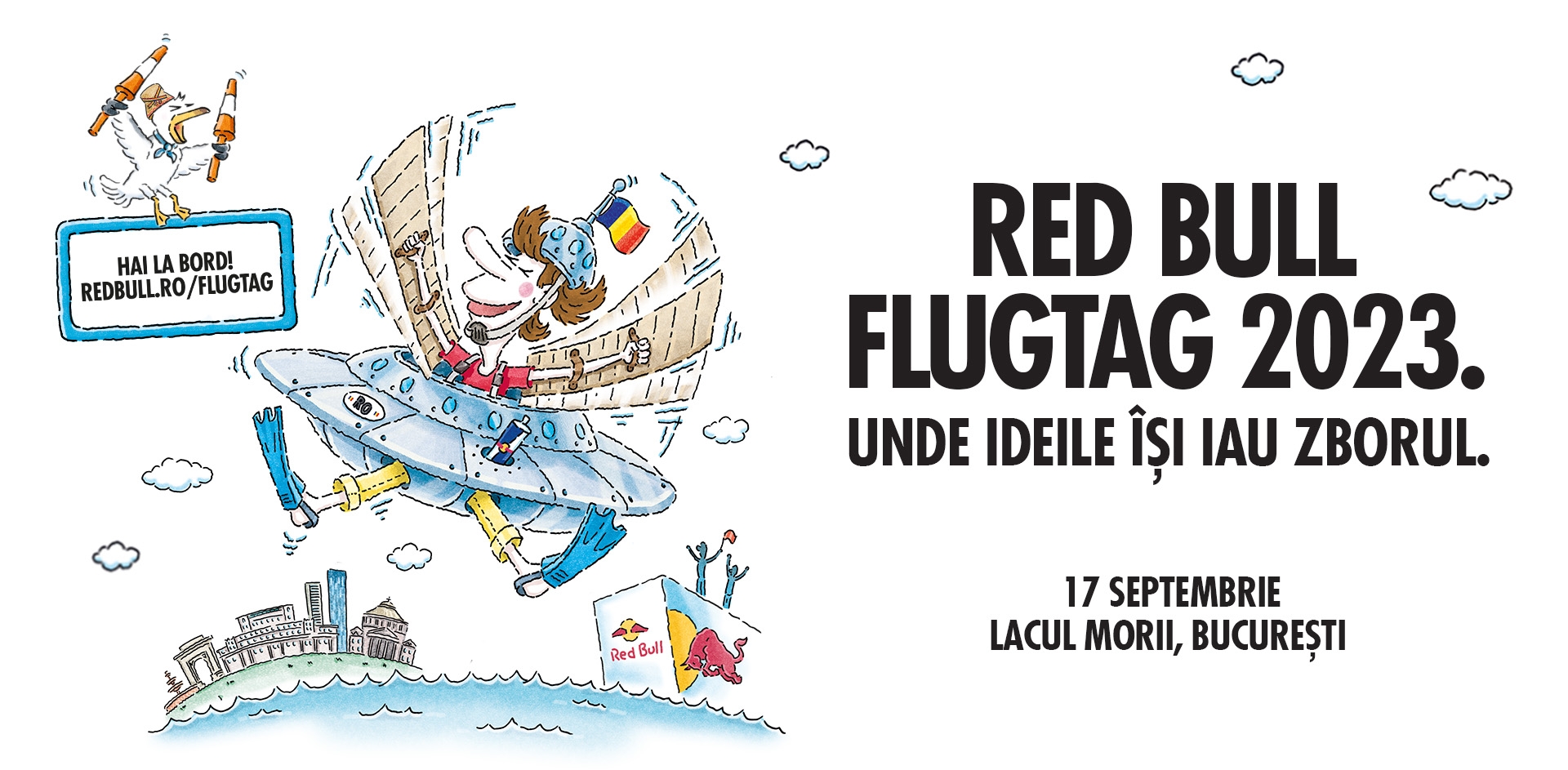 Red Bull Flugtag aterizează pe 17 septembrie &icirc;n București, pe insula Lacul Morii