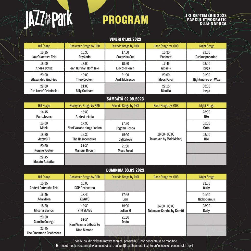 jazz in the park 2023 program