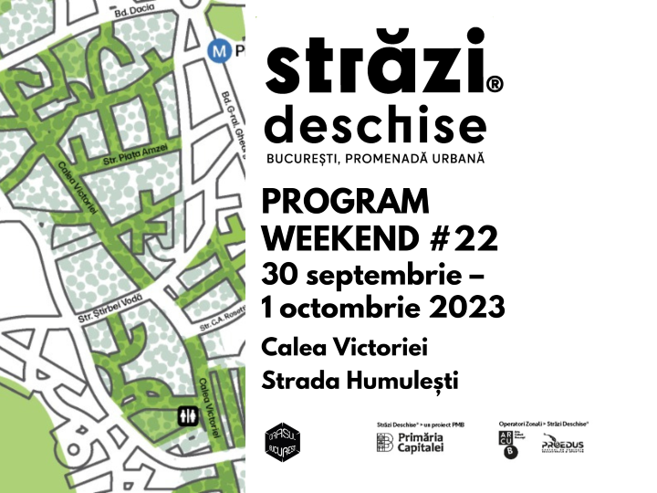 Live performance cu pisica pătrată, spectacole de dans, teatru și activități creative în weekendul 30 septembrie - 1 octombrie, la „Străzi Deschise - București, Promenadă Urbană”