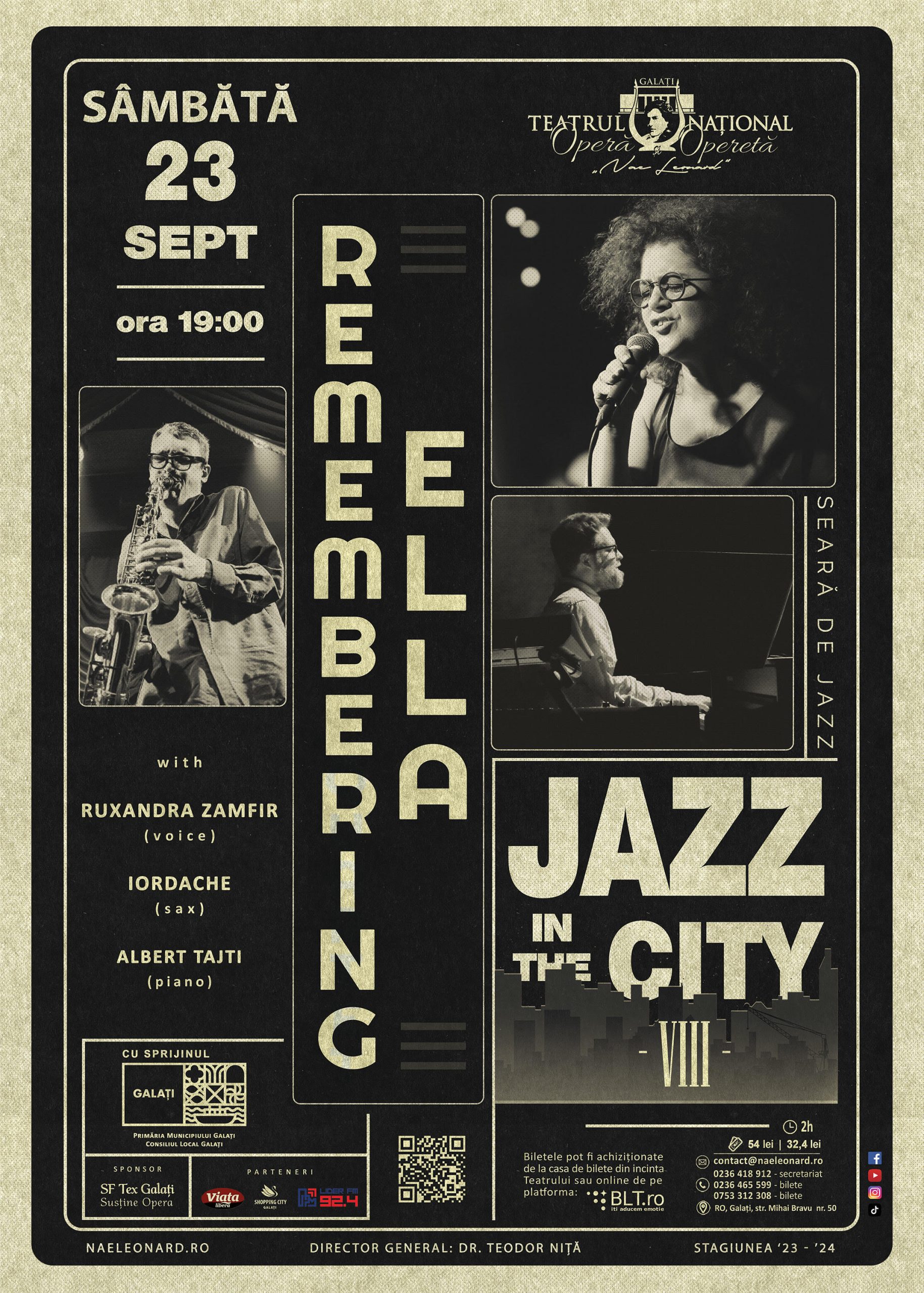 Teatrul Național de Operă și Operetă &bdquo;Nae Leonard&rdquo;. Agenda culturală &ndash; 23 septembrie 2023