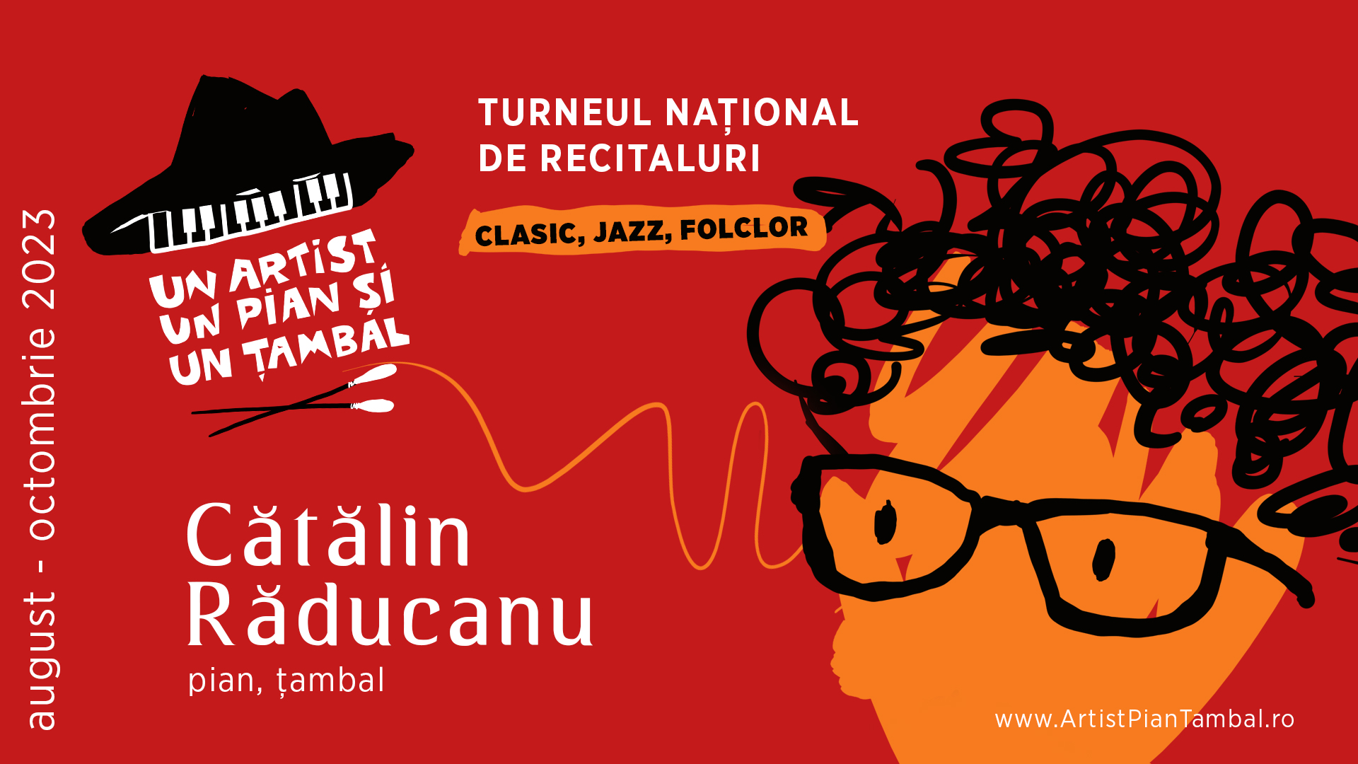 Pianistul Cătălin Răducanu, concert &icirc;n aer liber la Grădina cu Filme din București, &icirc;n Turneul Național Un artist, un pian și un țambal - clasic, jazz, folclor