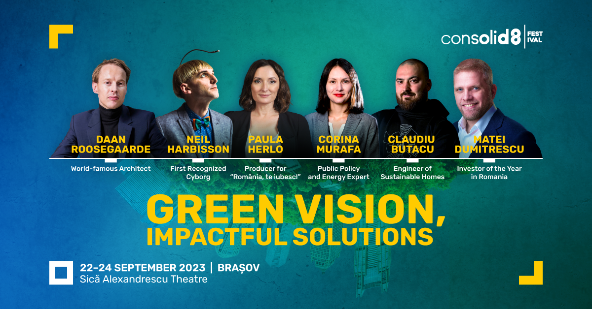 Peste 40 de nume mari din industria tehnologiei si a sustenabilității pe scenă, la consolid8 Festival
