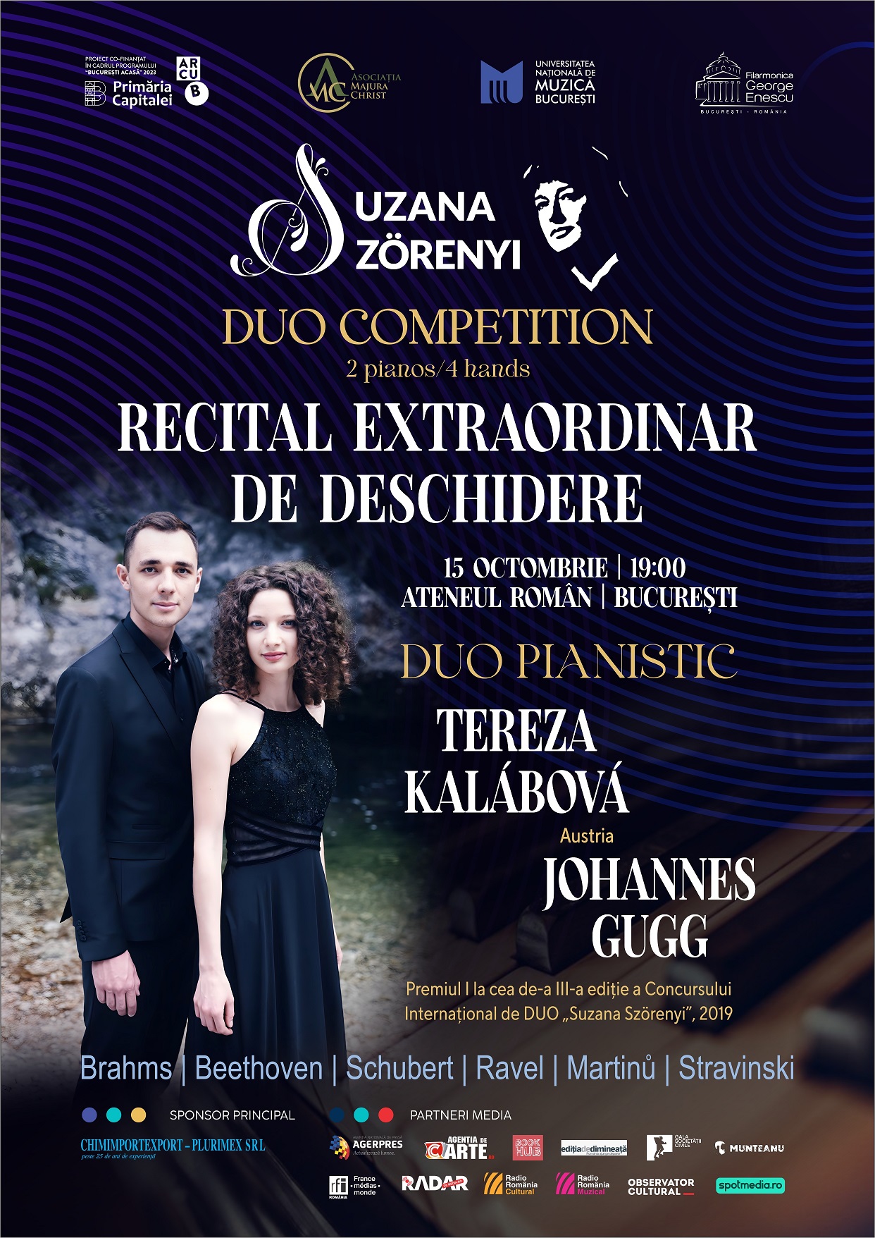 Recital Extraordinar de DUO PIANISTIC în deschiderea Concursului Internațional de Duo „Suzana Szörenyi” 2023