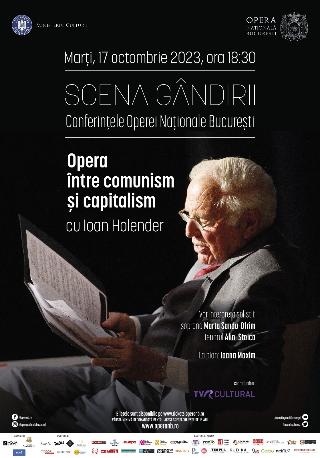 Ioan Holender, invitatul primei ediții Scena G&acirc;ndirii din noua stagiune a ONB