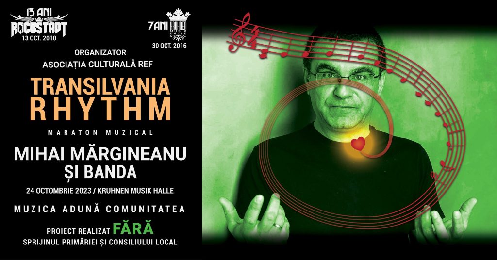 Mihai Mărgineanu și Banda/ TRANSILVANIA RYTHM @ Kruhnen Musik Halle 24 OCTOMBRIE 2023 ORA 21:00 Kruhnen Musik Halle Brașov